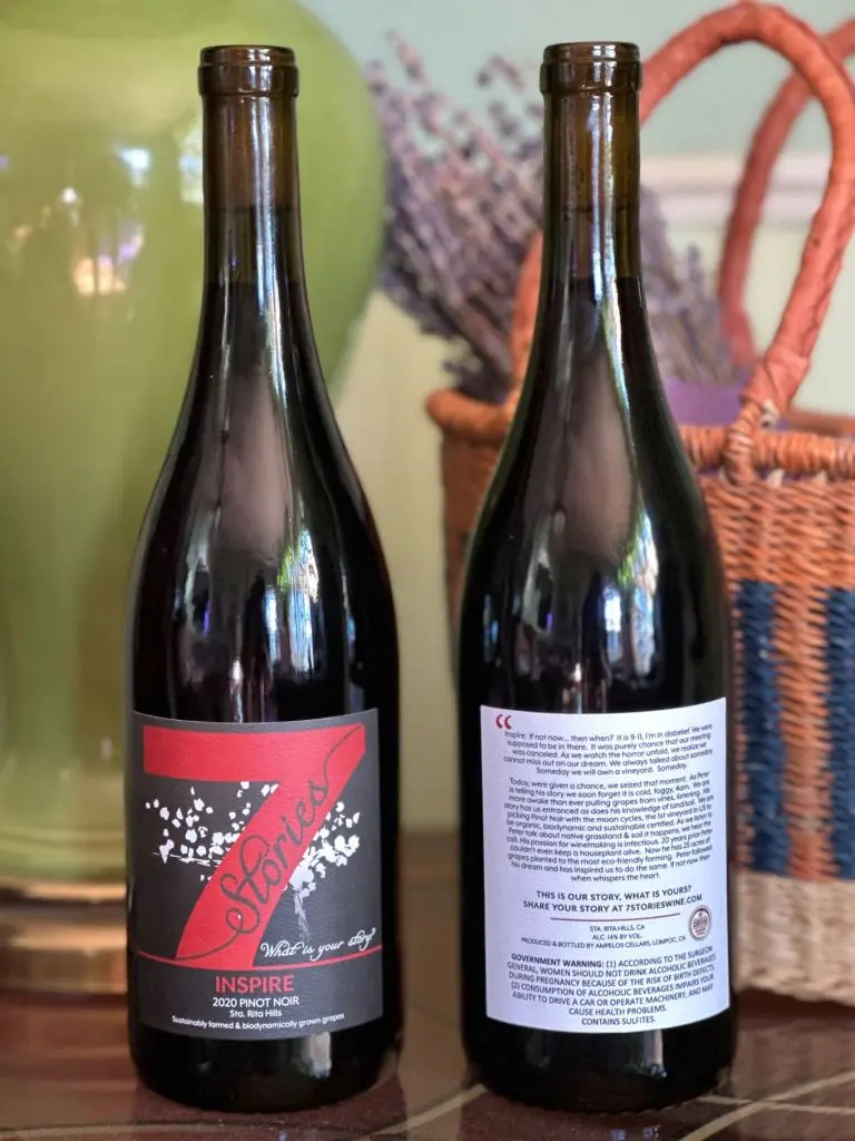 Original 7 Stories Inspire bottle photograph showing the authentic label
