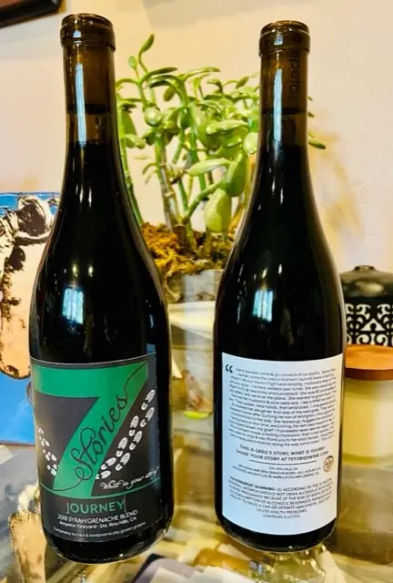 Original 7 Stories Journey bottle photograph showing the authentic label