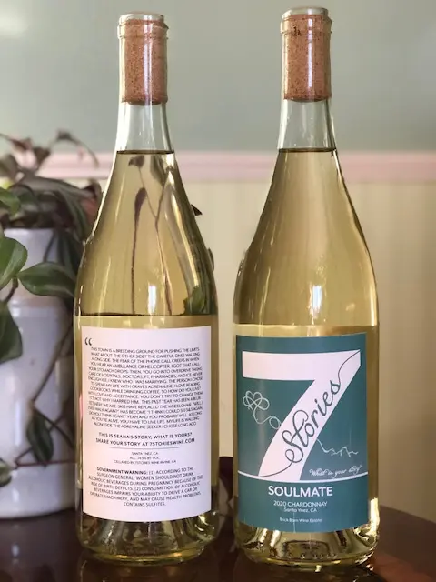Original 7 Stories Soulmate bottle photograph showing the authentic label
