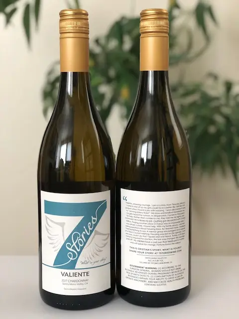 Original 7 Stories Valiente bottle photograph showing the authentic label